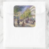 Pierre-Auguste Renoir - Parijs, Grands Boulevards Vierkante Sticker (Tas)