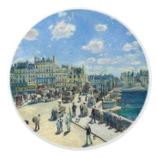 Pierre-Auguste Renoir - Parijs, Pont-Neuf Keramische Knop (Voorkant)