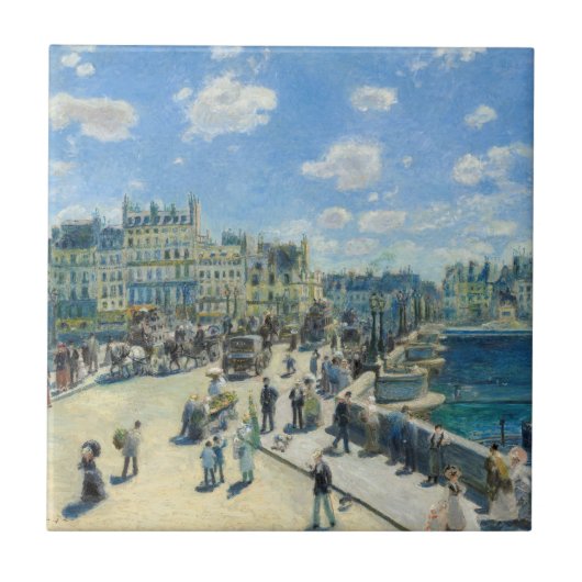 Pierre-Auguste Renoir - Parijs, Pont-Neuf Tegeltje (Voorkant)