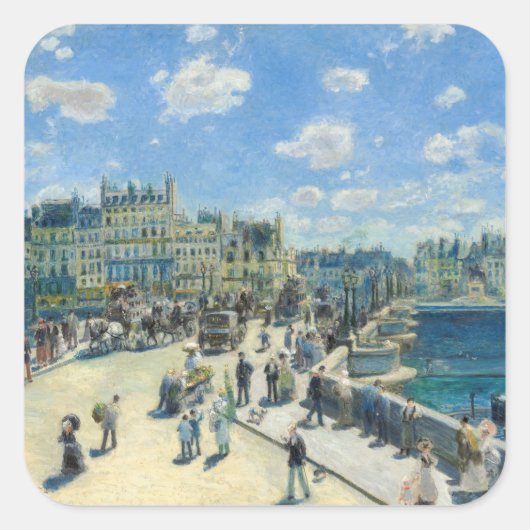 Pierre-Auguste Renoir - Parijs, Pont-Neuf Vierkante Sticker (Voorkant)