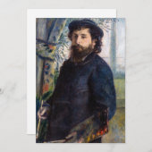 Pierre Auguste Renoir - Portret van Claude Monet Bedankkaart (Voorkant / Achterkant)