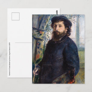 Pierre Auguste Renoir - Portret van Claude Monet Briefkaart