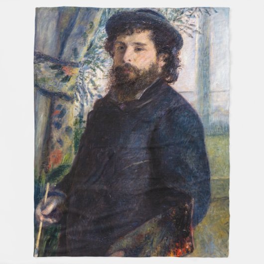 Pierre Auguste Renoir - Portret van Claude Monet Fleece Deken (Voorkant)