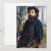 Pierre Auguste Renoir - Portret van Claude Monet Kaart (Voorkant / Achterkant)