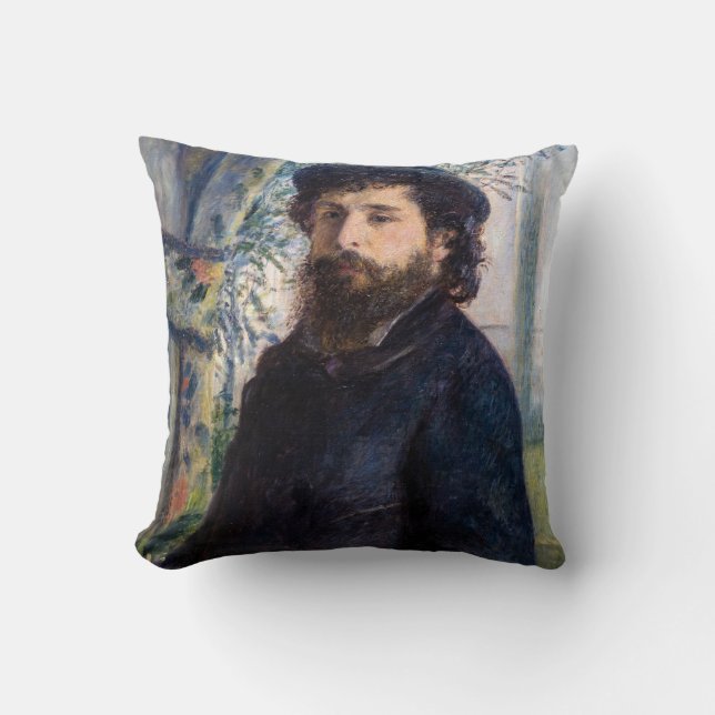 Pierre Auguste Renoir - Portret van Claude Monet Kussen (Voorkant)