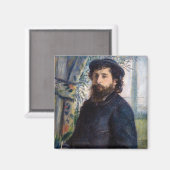 Pierre Auguste Renoir - Portret van Claude Monet Magneet (Voorkant / Achterkant)
