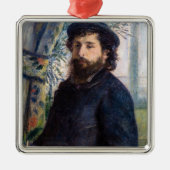 Pierre Auguste Renoir - Portret van Claude Monet Metalen Ornament (Voorkant)