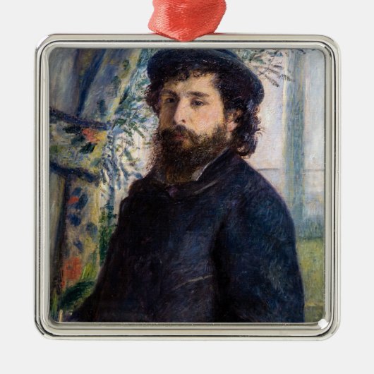 Pierre Auguste Renoir - Portret van Claude Monet Metalen Ornament (Voorkant)