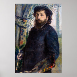 Pierre Auguste Renoir - Portret van Claude Monet Poster