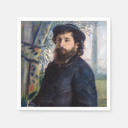 Pierre Auguste Renoir - Portret van Claude Monet Servet (Voorkant)
