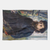 Pierre Auguste Renoir - Portret van Claude Monet Theedoek (Horizontaal)