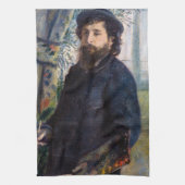 Pierre Auguste Renoir - Portret van Claude Monet Theedoek (Verticaal)