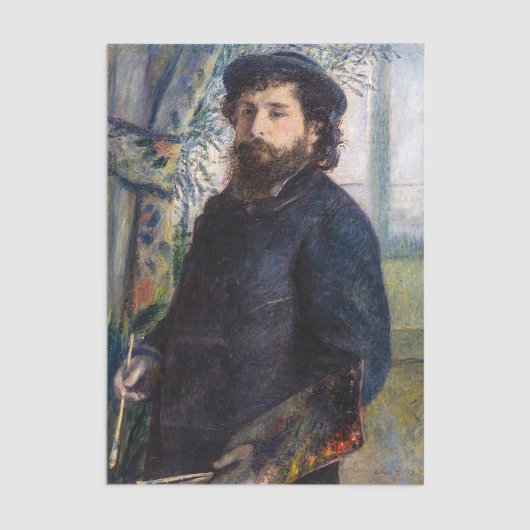 Pierre Auguste Renoir - Portret van Claude Monet Tissuepapier