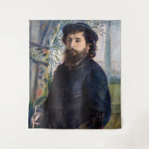 Pierre Auguste Renoir - Portret van Claude Monet Wandkleed