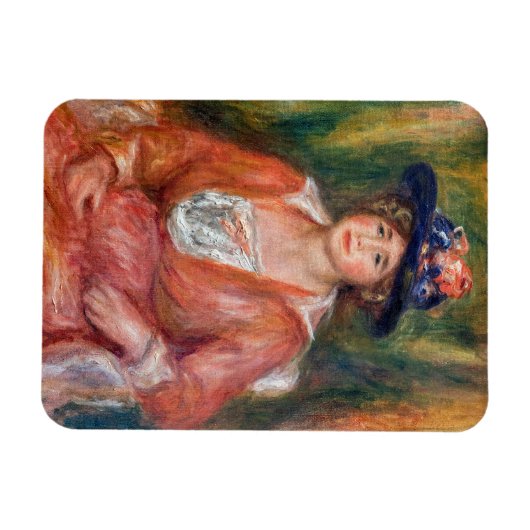Pierre-Auguste Renoir - Portret van Seated Woman Magneet (Horizontaal)