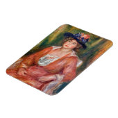 Pierre-Auguste Renoir - Portret van Seated Woman Magneet (Linkerzijde)
