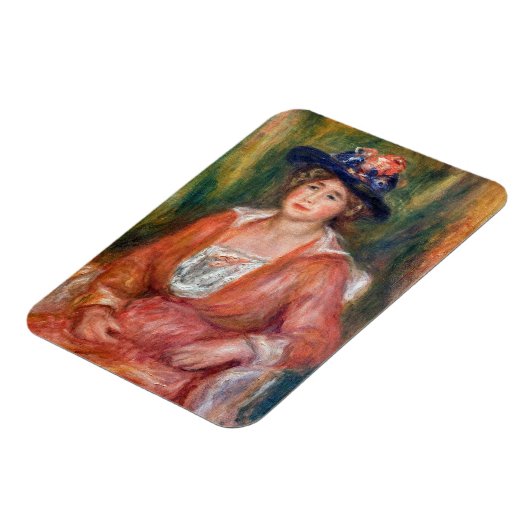 Pierre-Auguste Renoir - Portret van Seated Woman Magneet (Linkerzijde)