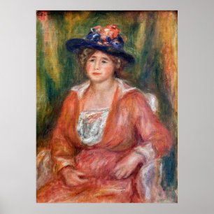 Pierre-Auguste Renoir - Portret van Seated Woman Poster