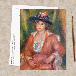 Pierre-Auguste Renoir - Portret van zittende vrouw Briefkaart