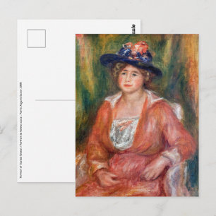 Pierre-Auguste Renoir - Portret van zittende vrouw Briefkaart