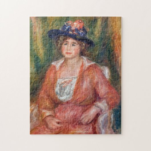 Pierre-Auguste Renoir - Portret van zittende vrouw Legpuzzel (Verticaal)
