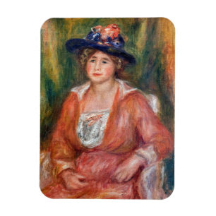 Pierre-Auguste Renoir - Portret van zittende vrouw Magneet