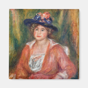 Pierre-Auguste Renoir - Portret van zittende vrouw Magneet