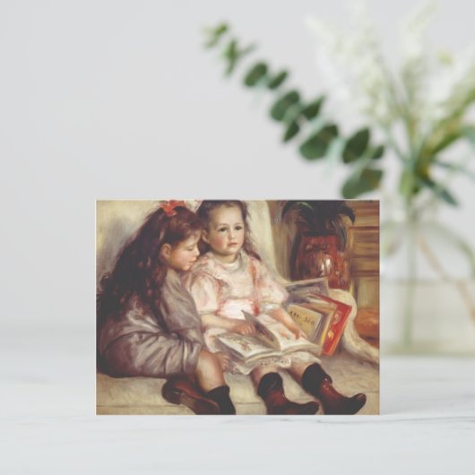 Pierre-Auguste Renoir - Portretten van twee kinder Briefkaart (Staand voorkant)