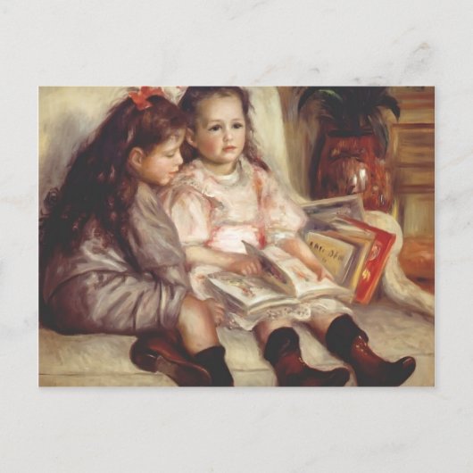 Pierre-Auguste Renoir - Portretten van twee kinder Briefkaart (Voorkant)