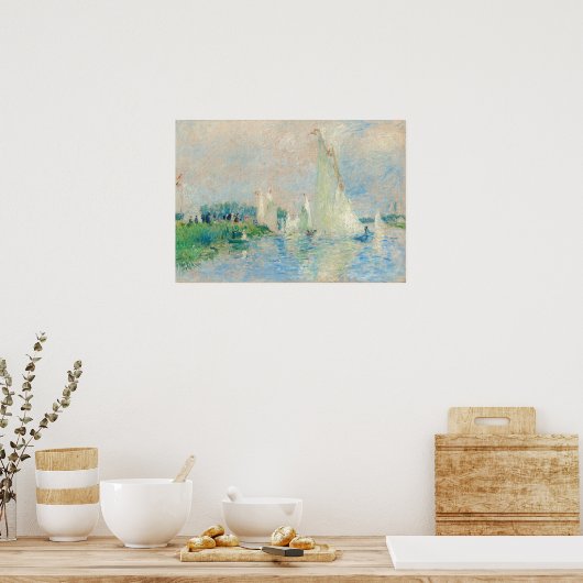 Pierre-Auguste Renoir - Regatta op Argenteuil Poster (Keuken)