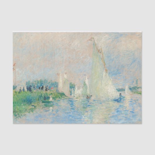 Pierre-Auguste Renoir - Regatta op Argenteuil Tissuepapier (Voorkant)