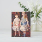 Pierre-Auguste Renoir - Roze en Blauw Briefkaart (Staand voorkant)