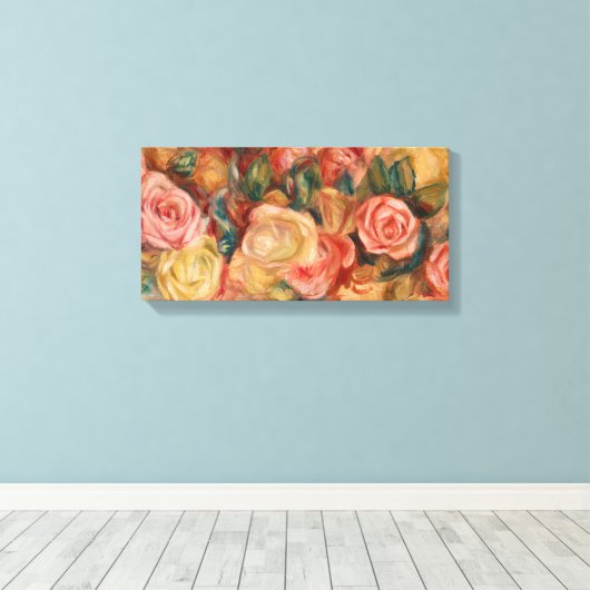 Pierre-Auguste Renoir - Rozen Canvas Afdruk (Insitu (Houten vloer))