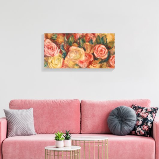Pierre-Auguste Renoir - Rozen Canvas Afdruk (Insitu (Woonkamer))