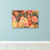 Pierre-Auguste Renoir - Rozen Canvas Afdruk (Insitu (Houten vloer))
