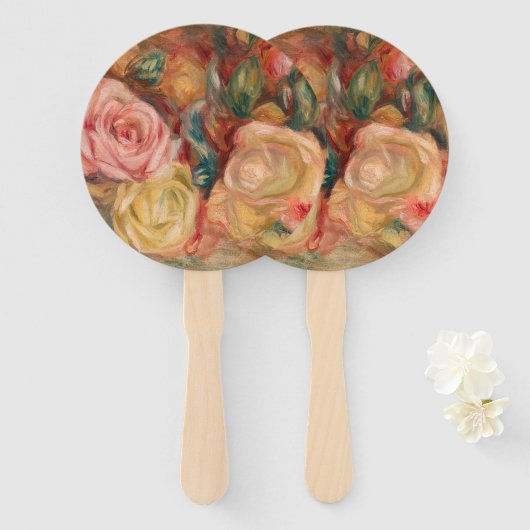 Pierre-Auguste Renoir - Rozen Handwaaier (Voorkant en achterkant)