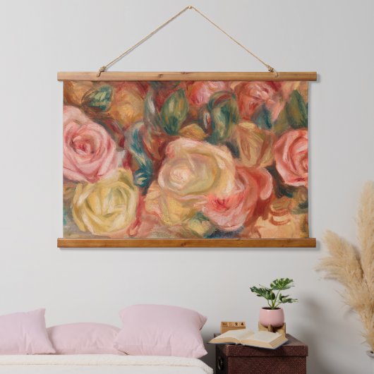Pierre-Auguste Renoir - Rozen Hangend Wandkleed (Slaapkamer)