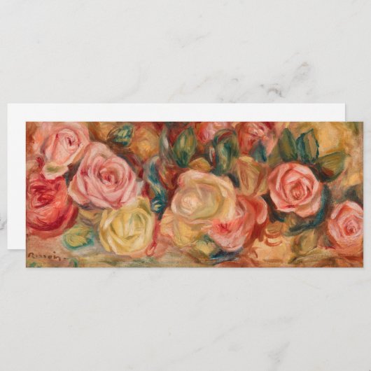 Pierre-Auguste Renoir - Rozen Kaart (Voorkant / Achterkant)