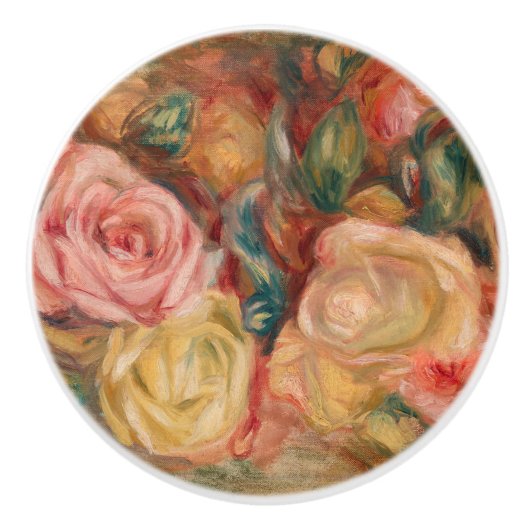 Pierre-Auguste Renoir - Rozen Keramische Knop (Voorkant)
