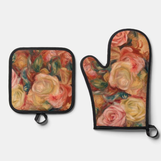 Pierre-Auguste Renoir - Rozen Ovenwant & Pannenlap Set (Voorkant)