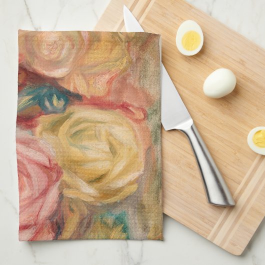 Pierre-Auguste Renoir - Rozen Theedoek (Quarter Fold)