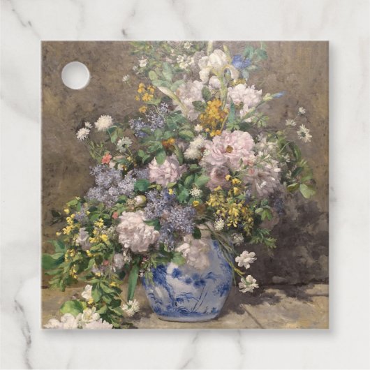 Pierre-Auguste Renoir Spring Bouquet Bedankjes Labels (Voorkant)