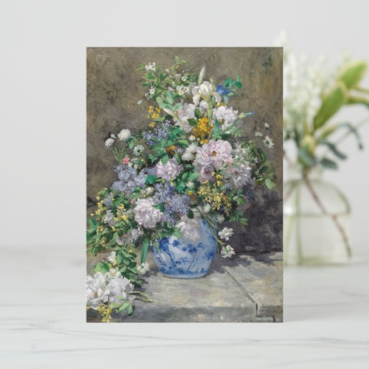 Pierre-Auguste Renoir - Spring Bouquet Bedankkaart (Staand voorkant)