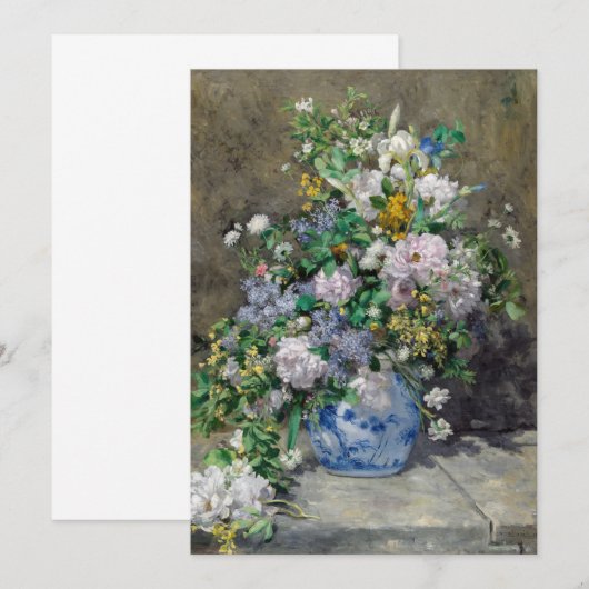 Pierre-Auguste Renoir - Spring Bouquet Bedankkaart (Voorkant / Achterkant)