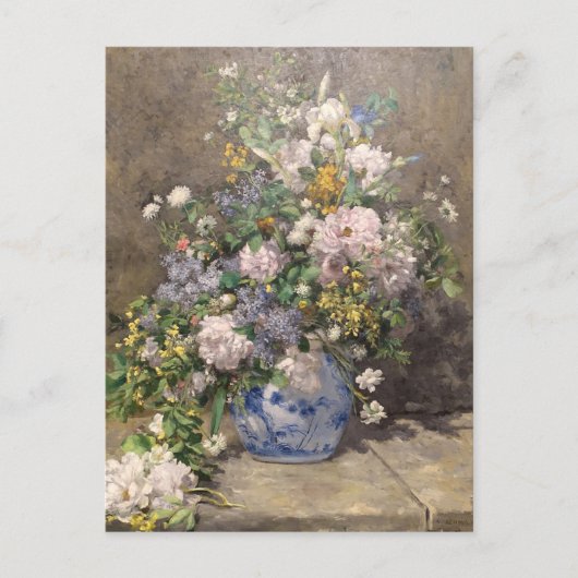 Pierre-Auguste Renoir Spring Bouquet Briefkaart (Voorkant)