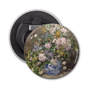 Pierre-Auguste Renoir Spring Bouquet Button Flesopener