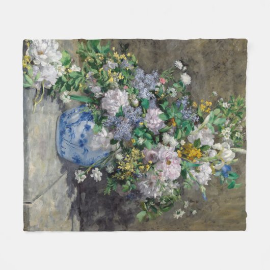 Pierre-Auguste Renoir - Spring Bouquet Fleece Deken (Voorkant (Horizontaal))