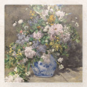 Pierre-Auguste Renoir Spring Bouquet Glazen Onderzetter (Voorkant)