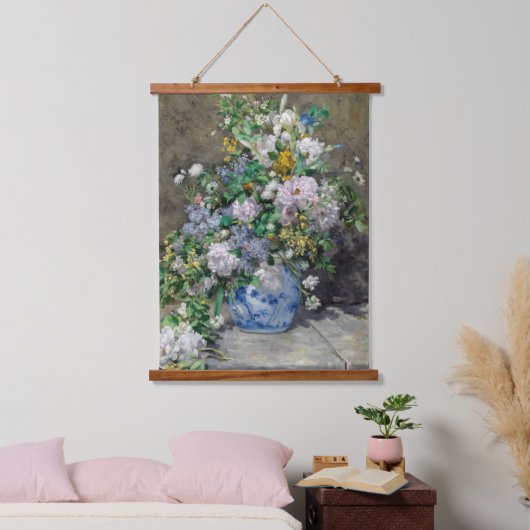 Pierre-Auguste Renoir - Spring Bouquet Hangend Wandkleed (Slaapkamer)