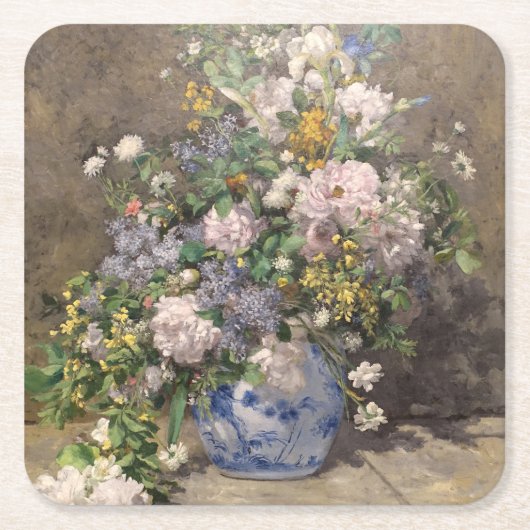 Pierre-Auguste Renoir Spring Bouquet Kartonnen Onderzetters (Voorkant)